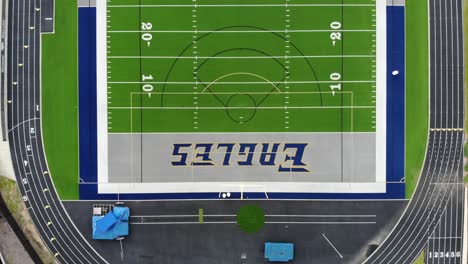 football-field-eagles-etowah-high-school-aerial-drone-top-down