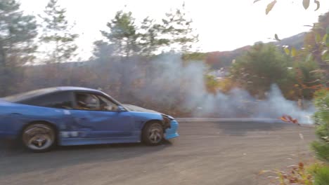 Two-Skilled-Drivers-Drifting-on-a-Curvy-Fukushima-Japan-Road