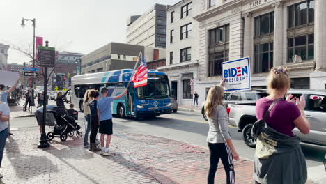 Joe-Biden-supporters-waving-to-cars-and-celebrating-in-the-streets-after-2020-election-is-called