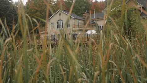 Autumn-day-with-tall-grass-in-the-foreground-and-a-huge-mansion-in-the-background-in-Montpellier-Quebec