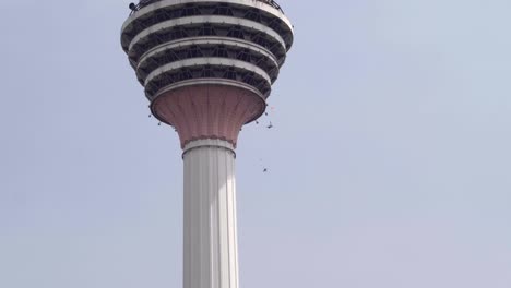 Base-jumpers-jumping-from-Menara-tower-in-Kuala-Lumpur