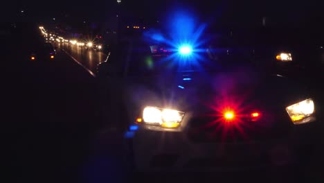 A-beautiful-shot-of-an-American-emergency-vehicle-at-night