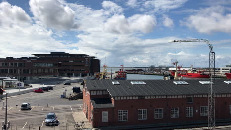 Panorama-of-the-Esbjerg-harbor