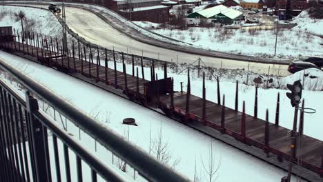 Tren-Que-Va-Sin-Carga-A-Kiruna-Desde-Narvik,-En-El-Norte-De-Noruega