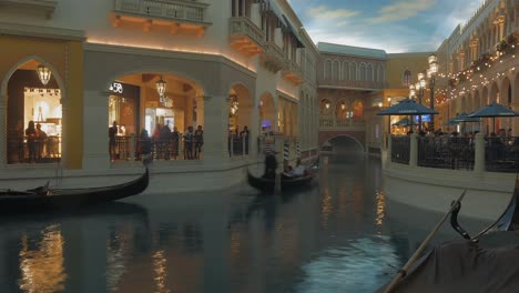 People-taking-gondola-rides-at-the-Venetian-Las-Vegas