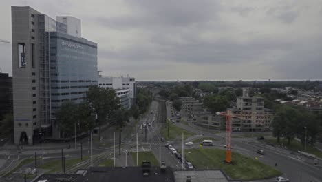 Timelapse-from-11th-Floor-of-hotel-room-above-Utrecht-city