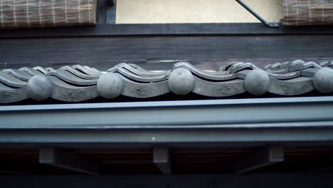 Beautiful-old-town-traditional-Japanese-rooftop-palets-early-in-the-morning-in-Kyoto,-Japan-soft-lighting-slow-motion-4K