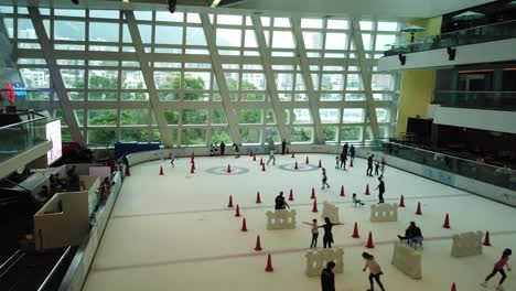 Ice-Skating-rink,-Post-Coved19-peak-with-new-setup-divided-to-sections-due-to-Government-social-distancing-guidelines