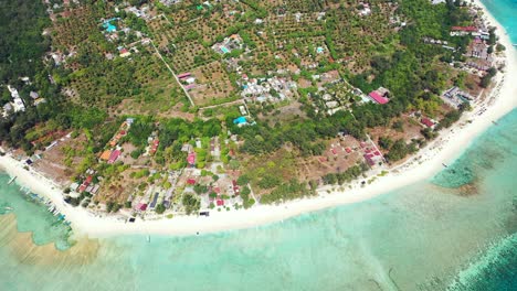 Luftmeerlandschaft-Mit-Einem-Wunderschönen-Strand-Auf-Tropischen-Inselpalmen,-Philippinen