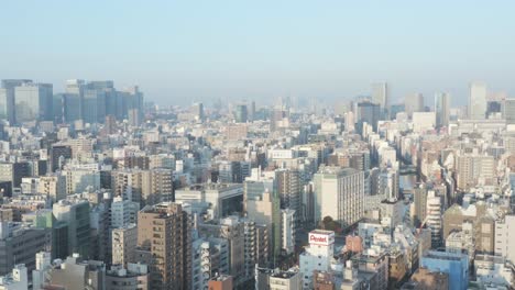 Tokyo,-Japan.-Aerial-pan-over-concrete-jungle-4k