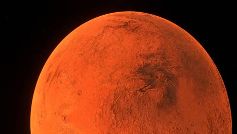 Roter-Planet-Mars-Futuristische-Nahaufnahme-Auf-Kargem,-Strukturiertem-Außerirdischem-Gelände