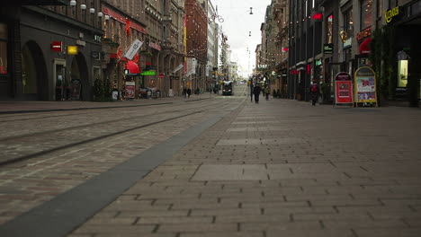 Central-city-street-decorated-with-Christmas-lights-in-Helsinki