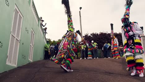 Bermuda-Gombeys-dancing-on-the-streets-of-Bermuda-to-celebrate-New-Year's-Day-despite-COVID19-under-Bermuda-Government-Guidelines