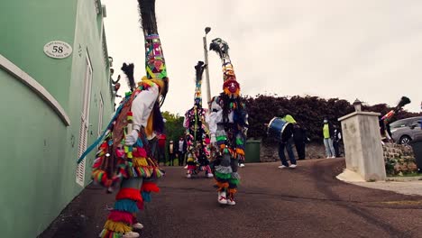 Bermuda-Gombeys-dancing-on-the-streets-of-Bermuda-to-celebrate-New-Year's-Day-despite-COVID19-under-Bermuda-Government-Guidelines