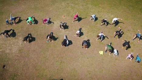 crossfitters-stretch-the-body-in-the-park-before-training