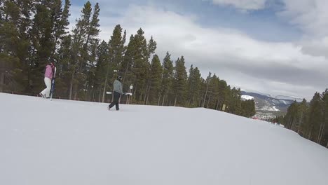 Snowboard-En-Breckenrdige-Colorado-Durante-Un-Increíble-Polvo-Fresco