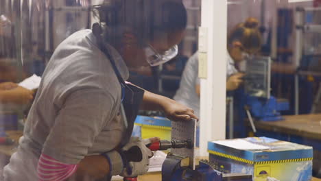 Trabajadores-De-La-Industria,-Cableado-Eléctrico,-Hombres,-Mujeres