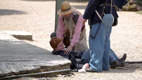 Civil-War-battle-re-enactment-at-the-Ohio-Village-in-the-Ohio-History-Center