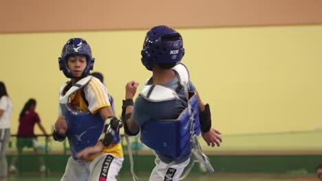 Video-De-Taekwondo-Sparring-En-Cámara-Lenta