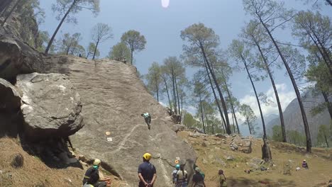 Himalaya-Bergsteiger-Auf-Einem-Himalaya-Berg