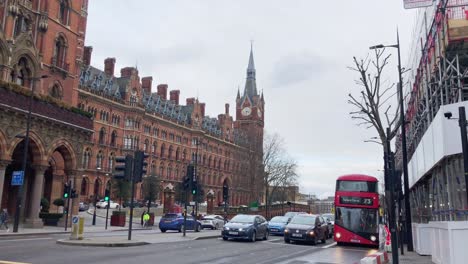 Historic-victorian-station-of-St-Pancras-in-London