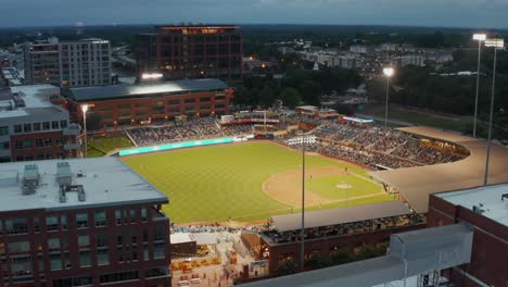 Durham-Bulls-Minor-League-Baseballspiel-In-Triple-A-East,-Partner-Der-Tampa-Bay-Rays