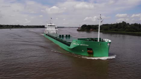 Aerial-View-Of-Arklow-Beacon-Navigating-Oude-Maas-In-Barendrecht