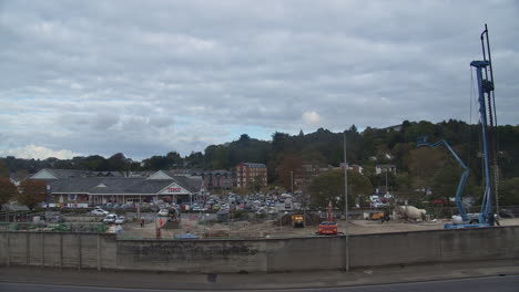 Laufende-Bauarbeiten-Für-Einen-Neuen-Aldi-Supermarkt-In-Garras-Wharf,-Truro,-Cornwall,-Großbritannien