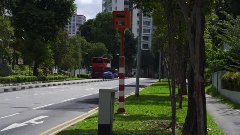 Cámara-De-Velocidad,-Calles-De-Singapur