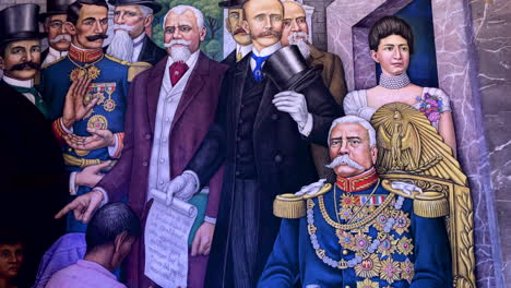 Mural-of-Porfiriato-in-mexico-city