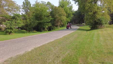 Antique-Engine-and-Tractor-Association's-tractors-returning-from-Working-Farm-Show