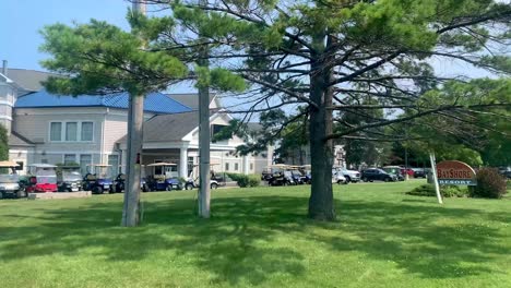 Scenic-view-of-Put-In-Bay-from-the-driving-golf-cart,-put-in-bay,-Ohio