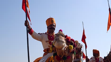 BSF-soldier-sits-on-a-camel-in-the-parade