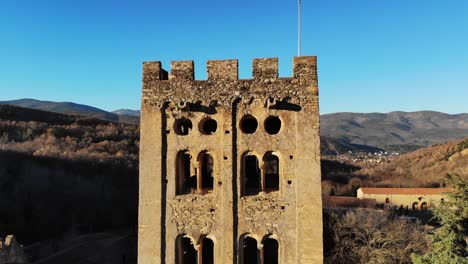 Aerial:-abbey-of-the-9th-century-in-southern-france