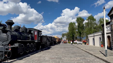 shot-of-antique-train-station-at-Puebla-mexico