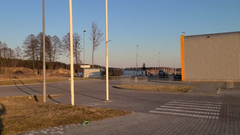 Polish-military-truck-passing-through-a-gate