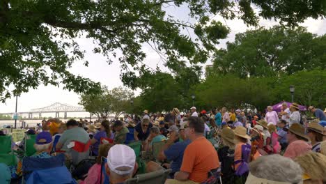 Crowd-Enjoys-Entertainment-French-Quarter-Fest-New-Orleans