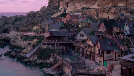 4K-Time-lapse-of-Popeye-Village-during-sunset