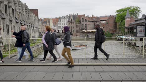 Schöne-Mittelalterliche-Belgische-Stadtansicht-Von-Gent-In-Belgien