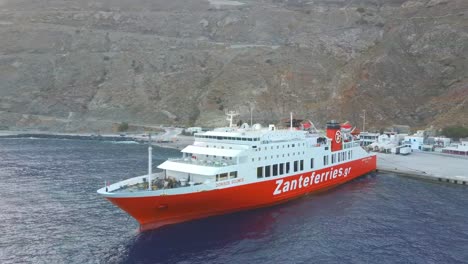 View-of-passenger-ferry-boat-docked-in-port