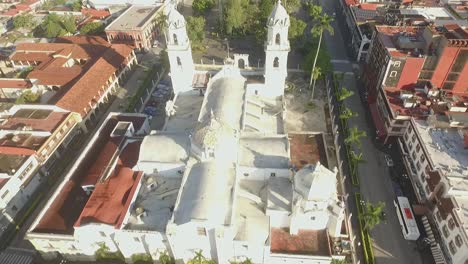 Aerial-view-with-drone-of-the-historic-center-of-the-city-of-Cordoba,-Veracruz,-Mexico