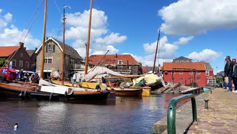 Time-Lapse-Of-Harbor-Bunschoten-Spakenburg