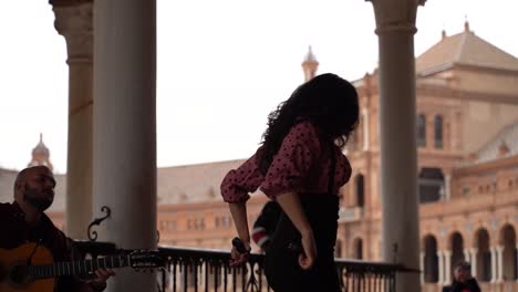 Silueta-De-Bailarina-De-Flamenco-En-Cámara-Lenta