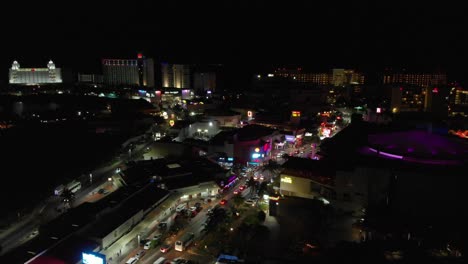 Cancun-hotel-zone-drone-footage-at-night