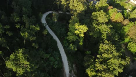 aerial-view-of-landslide-and-collapsed-bridge,-bad-weather-in-central-taly