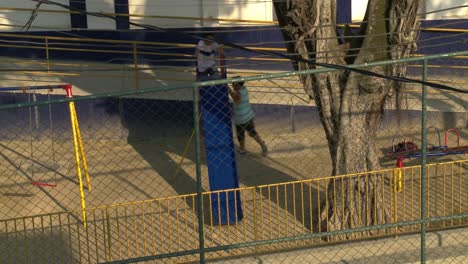 Children-in-one-of-Rio-de-Janeiro's-favelas-play-in-the-playground