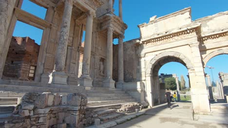 The-Library-of-Celsus-in-Ephesus,-Turkey