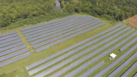 solar-panel-field-array-electricity-power-green-clean-renewable-aerial-drone-tilt-georgia-united-states