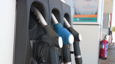 Fuel-pumps-for-diesel-and-gasoline-are-ready-to-be-used-at-a-gas-station-in-Spain