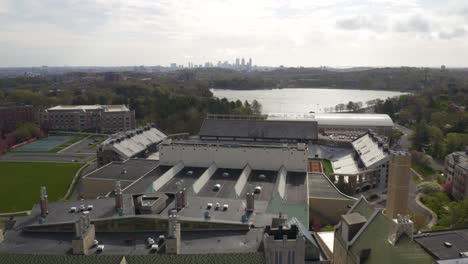 Boston-College-Campus,-Birds-Eye-View.-Alumni-Stadium